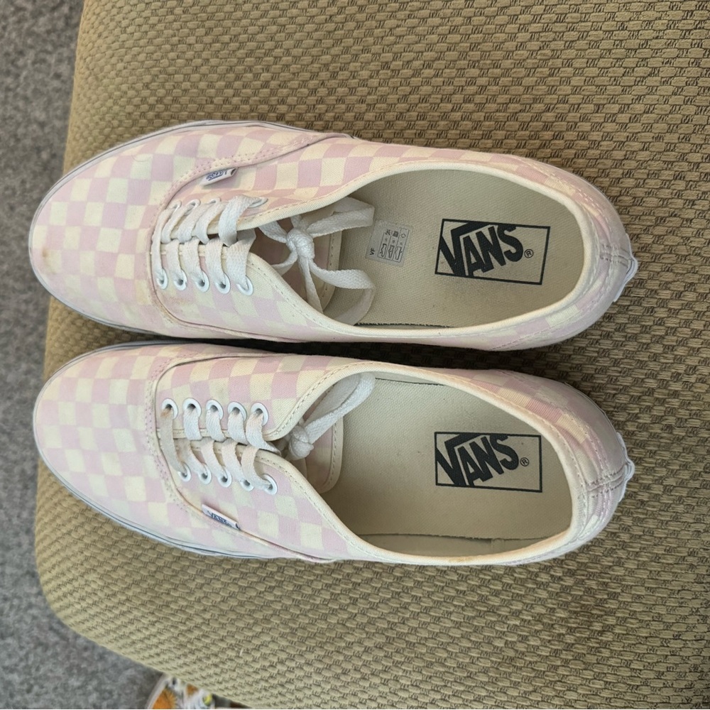 Vans Pink and White Checkerboard